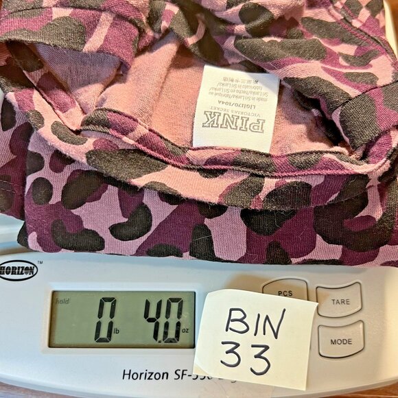 PINK Victoria's Secret Tee Shirt Womens Size L Abstract Cheetah Camo Print - Picture 11 of 11